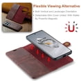 thumbnail image 3 of Allytech Wallet Case for OnePlus 12 with 3 Card Slots & Cash Pocket, 2 in 1 Detachable Strong Magnetic Case, Retro PU Leather Shockproof Magnetic Clasp Slim Protective Shell - Red, 3 of 8