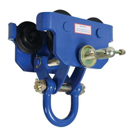 

Steel Quick Install Manual Trolley with Powder Coat Finish 6 000-lb. Capacity 3 – 7-1/2 Flange Width 10-3/8 Headroom Blue