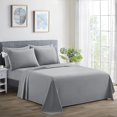 thumbnail image 1 of Marina Decoration Ultra Soft Silky Deep Pocket Solid Rayon from Bamboo Bedding All Season Sheet Set, Grey Color, 1 of 7