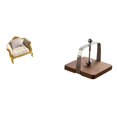 thumbnail image 1 of Modelo De Sofá De Madera En Miniatura Y Servilletero, Dispensador De Pañuelos, Organizador Para Casa De Muñecas, Cocina, Oficina, Mesa De Comedor, Muebles De Simulación Para El Hogar, Juguete, 1 of 8