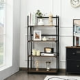 thumbnail image 4 of Costway 4-Tier Folding Bookshelf No-Assembly Industrial Bookcase Display Shelves, 4 of 10