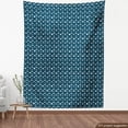 thumbnail image 3 of Ambesonne Nautical Blue Fabric by the Yard Upholstery, Anchor Starfish Coral, 5 Yards, Dark Petrol Blue White, 3 of 4