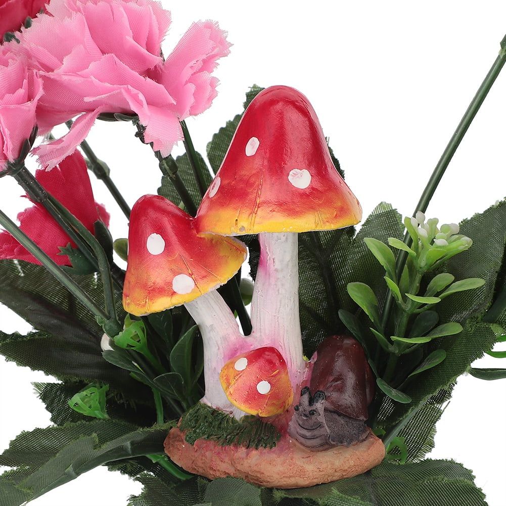 resin mushroom garden decor