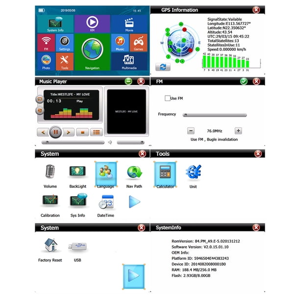 Dispositivo de navegación G101 256MB + 8G JShteea GPS PND Navigator Accesorios para autos y motos