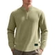 thumbnail image 2 of pstuiky camisa de manga larga para hombre, Sudadera informal holgada de cuello alto con media cremallera y manga larga para hombre camisetas de hombre l, 2 of 8
