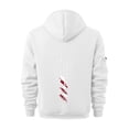 thumbnail image 5 of Flag Print Zip-Up Hoodie for Men, Big & Tall Casual Pullover for Sports, Fall Spring Patriotic Streetwear,White,2XL, 5 of 5