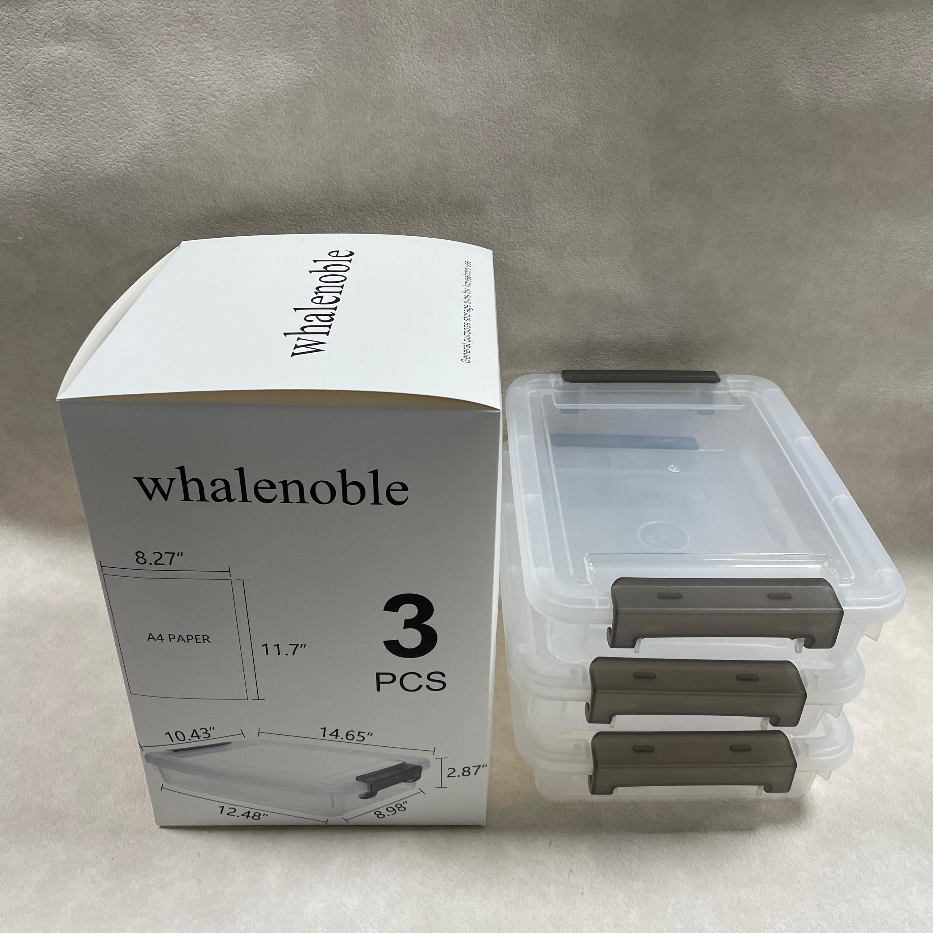 whalenoble General purpose storage bins for household use,Transparent Plastic Empty Multipurpose Tackle Box, First Aid, Sewing Kit, Arts Crafts Supplies Storage