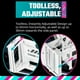 thumbnail image 4 of Cooler Master MasterAccessory Kit de soporte para tarjeta GPU vertical V3 blanco, cable elevador premium PCI-E 4.0 x16-165 mm, compatible con PCIe 3.0, longitud ajustable para caja E-ATX|ATX|Micro ATX, 4 of 5