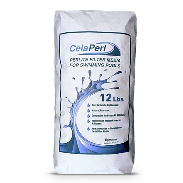 CelaPerl Perlite Pool Filter Aid Diatomaceous Earth Alternative