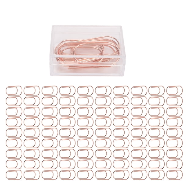 Clips De Papel De Metal, 100 Piezas Clips De Papel De Proceso De Galvanoplastia Portátiles Con Caja De Almacenamiento Para La Oficina Para El Hogar Para Uso Diario ANGGREK Otros