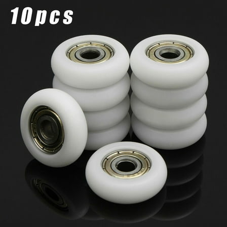 10pcs Sealed Guide Wire Track Wheels Rollers Pulley Rail Groove Ball Bearings