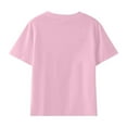 thumbnail image 4 of Odeerbi Kids T-Shirts Toddler Boys Girls Cotton T-Shirt Baby Solid Color Print Comfortable Short Sleeve Top Pink - B, 4 of 4