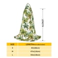 thumbnail image 2 of Honeii Green Hawaii Palms Print Poncho Cape, Cloak Coat, Snuggly Hooded Wearable Blanket, Hooded Cape For Teenagers,Halloween Costumes-Large, 2 of 7