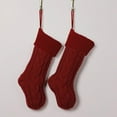 thumbnail image 5 of Christmas Decorations Stockings Sack Decoration Christmas Sock Gift Knitting Stockings Pack Sock Christmas Gifts Cotton Blend Red, 5 of 5