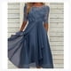 thumbnail image 1 of Lace Appliques Dress Midi Short Sleeve Evening Dresses Casual All Match Dress For Wedding-yvan, 1 of 5