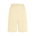 thumbnail image 4 of Betivan Bermuda Shorts for Women Summer Dressy Casual Elastic High Waisted Wide Leg Knee Length Shorts with Pockets, 4 of 9
