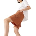 thumbnail image 5 of Guluxicc 2 Piece Women's Outfit Sets Basic T Shirt Matching Side Slit Shorts Eyelet Embroidery Casual Outfits for Spring and Summer, 5 of 5