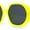 Yellow Black, variant on Womens Minimally Mod Simple Plastic Large Round Fashion Sunglasses Black Pink Smoke