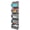 Grey, variant on Vercord Door Hanging Organizer Storage Wall Mount Organization Foldable Hanging Shelves Kids Toy 5 Pocket 4 Clear Window with Metal Hook Beige & Grey