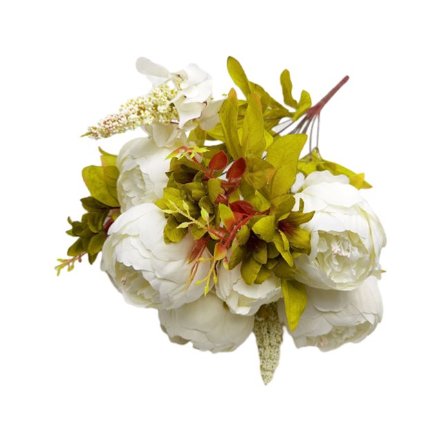 Advancent Aplicación amplia del arreglo artificial elegante y mantenimiento bajo interior o al aire libre Flores artificiales blanco