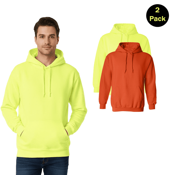 GOLDENROW Men's Crewneck Fleece Sweatshirt, Assorted Color Classic Fit Sweater, 2 Pack, S