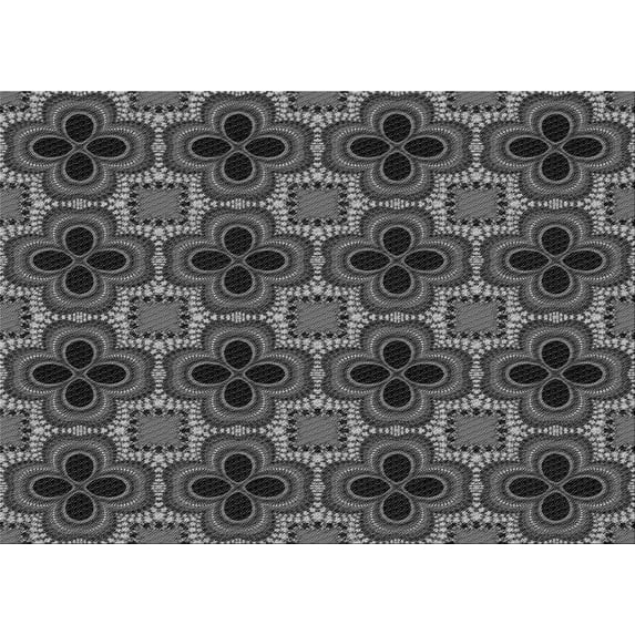 Ahgly Company Indoor Rectangle Patterned Charcoal Black Area Rugs, 5' x 8'