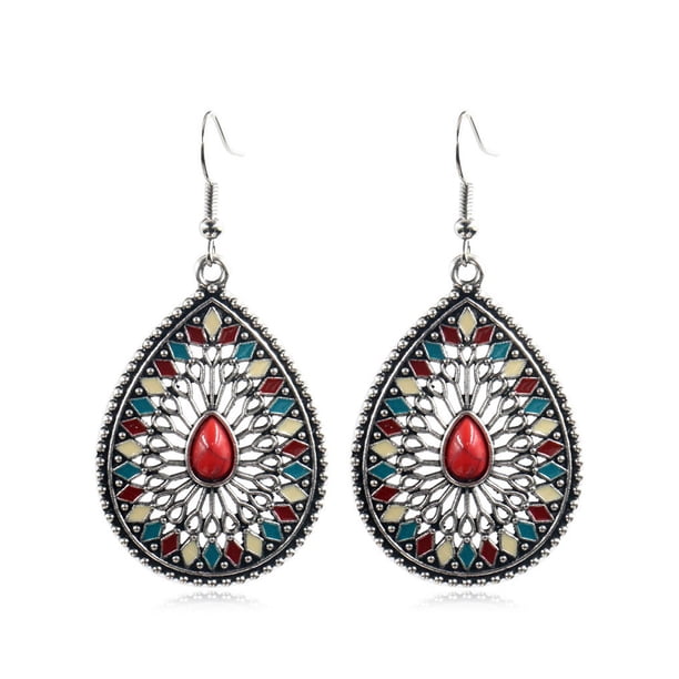 1 par de pendientes de araña, pendientes de aro de gotas de estilo Retro bohemio, regalos del Día de San Valentín, accesorio de moda para el Ropa, zapatos y accesorios Miscelánea Escribe un Sonducket AP009553-01B