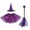 Purple, variant on CONFREE Toddler Baby Girl Halloween Outfits Short Sleeve Witch Shaped Mesh Tulle Skirt With Hat Broom Hallowmas Performance Outfit Set Fall Clothing Set