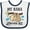 White and Navy, variant on Inktastic My Nana Loves Me with Sloth and Hearts Boys or Girls Baby Bib