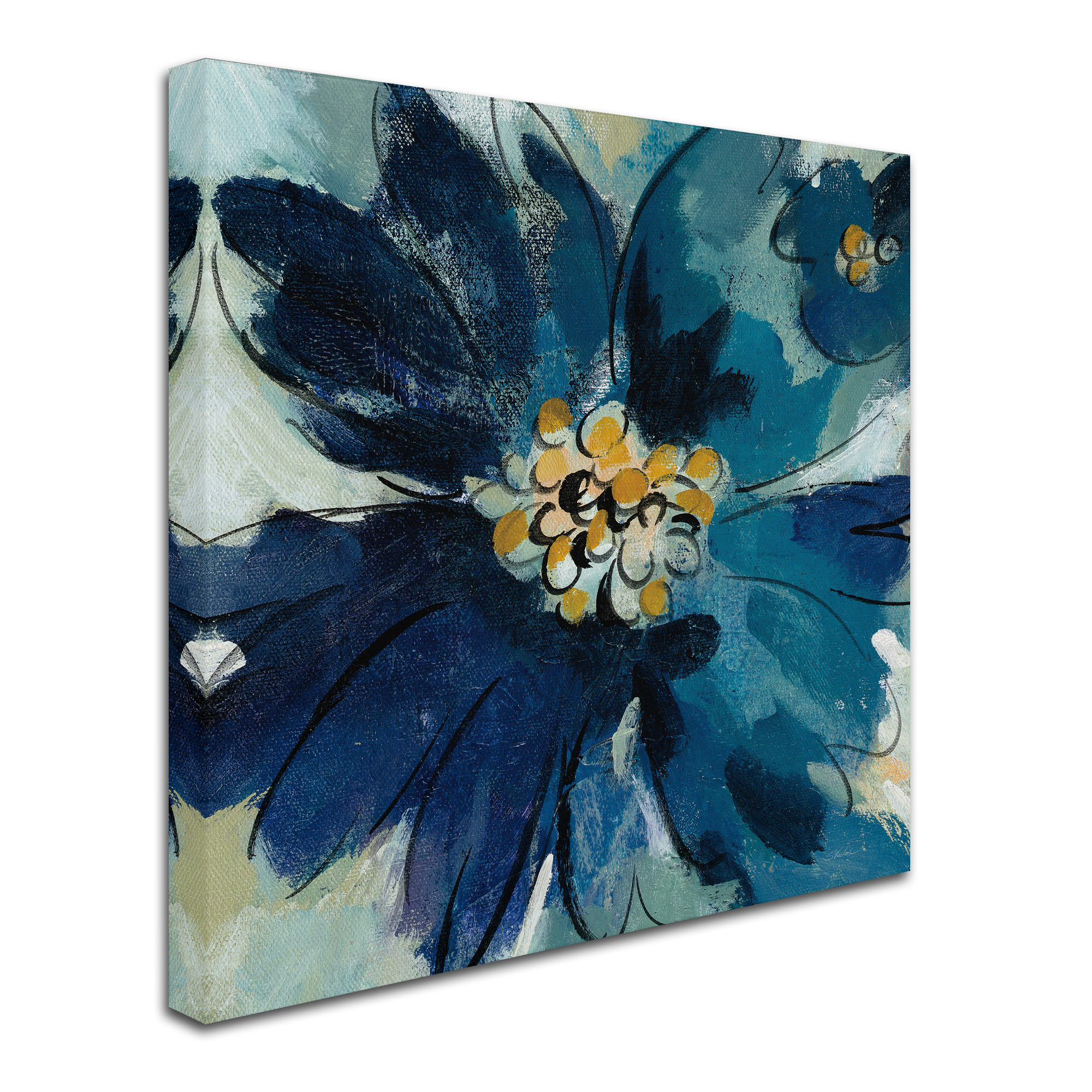 Trademark Fine Art 'Inky Floral III' Canvas Art by Silvia Vassileva