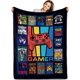 thumbnail image 1 of LHSHID Gamer Throw Blanket Gaming Controller Fleece Boys Blanket Game Gifts for Teens Boys Men Wrinkle Resistant Blankets Birthday Gifts for 2 10 Year Old, 1 of 6