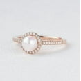 thumbnail image 2 of Pearl CZ Diamond Engagement Eternity Band Ring Wedding Anniversary Promise ring 925 Sterling Silver Gemstone Jewelry For Women Gift, 2 of 5