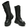 thumbnail image 4 of DADAWEN Black Girls Riding Boots Fashion Knee-High Boots for 1.5 Little Kid, 4 of 5