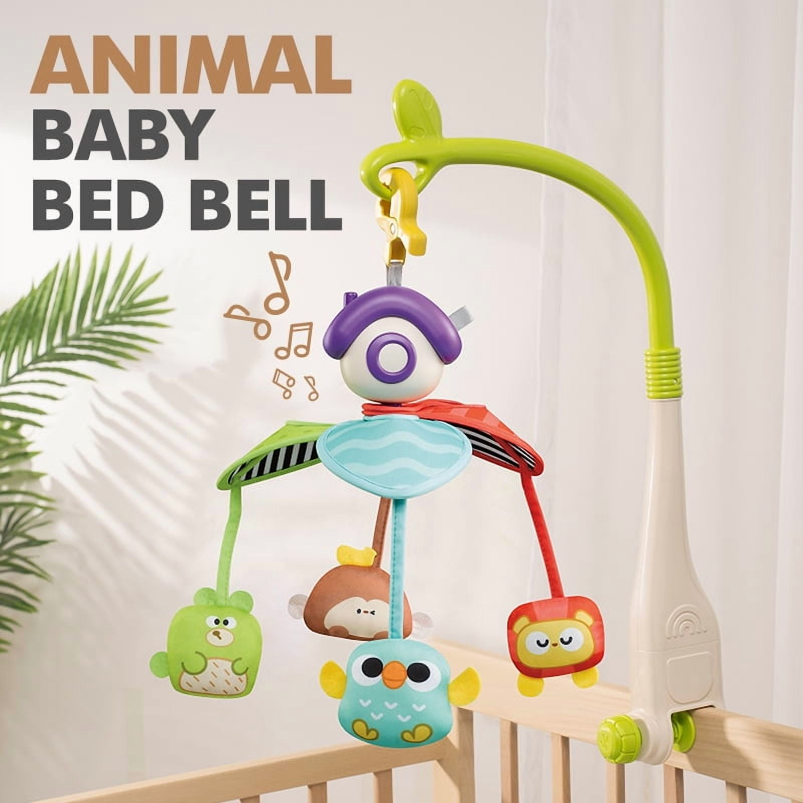 UNIH Baby Crib Mobile with Light & Music, Rotating Projector