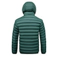 thumbnail image 3 of Hinvhai Men's Lightweight Water-Resistant Hooded Puffer Jacket Insulated Winter Coat with Detachable Hood for Snow Ski Green XXXL(XXXL), 3 of 3