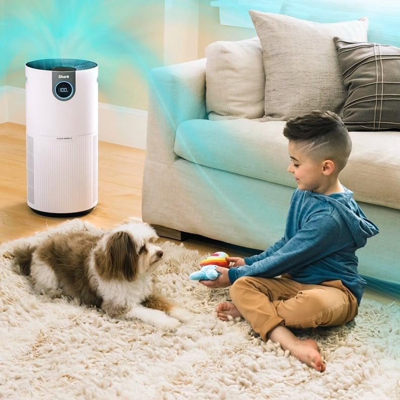 Restored Shark R-UA205 Nanoseal HEPA Air Purifier MAX with Clean Sense, Covers 1350 Sq. Ft., Captures 99.98% of Dust & Allergens, White (Refurbished)