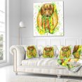 thumbnail image 3 of Designart Funny Dog inside Sandwich - Contemporary Animal Throw Pillow - 16x16, 3 of 5