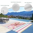 thumbnail image 3 of Easter Outdoor Rug for Patio/Deck/Porch, Non-Slip Large Area Rug 3 x 5 Ft, Spring Cute Pink Bow Rabbit Ear Colorful Stripes Indoor Outdoor Rugs Washable Area Rugs, Camping Rug Carpet Runner, 3 of 8