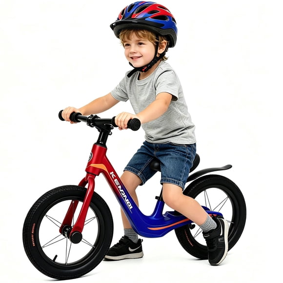 MYXSRI Bicicleta de Equilibrio Sin Pedales para Niños de 3 a 7 Años, Asiento Ajustable, Manubrio con Giro de 360°, Llantas Antipinchazos e Inflables de 14 Pulgadas – para Niñas y Niños