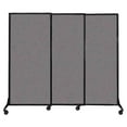 thumbnail image 1 of Versare&nbsp;QuickWall&nbsp;Sliding Portable Partition | Black Frame | 7' x 5'10" Slate Fabric Panels, 1 of 7