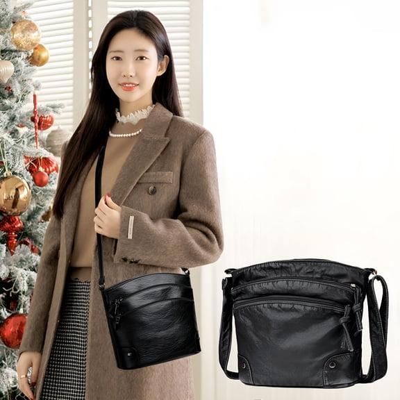 AOMRCOL Leather Crossbody Satchel Bag Vintage Purses Handbags for Women