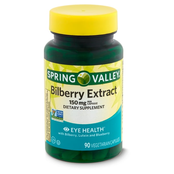 Spring Valley Bilberry Extract Dietary Supplement, 150 mg, 90 count