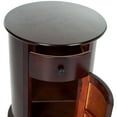 thumbnail image 3 of SAFAVIEH Tabitha Solid Swivel Accent Table with Drawer and Cabinet, Dark Cherry, 3 of 5
