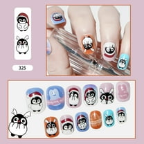 24PCS Short Press on Nails for Girls and Women, Fake Nails Kit