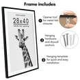 thumbnail image 5 of Americanflat 28x40 Poster Frame with Polished Plexiglass with 24x36 Mat Display Photo Soho Collection - Black, 5 of 8