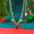 thumbnail image 4 of PISONIC Christmas Necklace For Women Gold Antler Deer Choker Necklace Christmas Reindeer Enamel Rhinestone Necklace Xmas Santa Holiday Festival Jewelry, 4 of 14