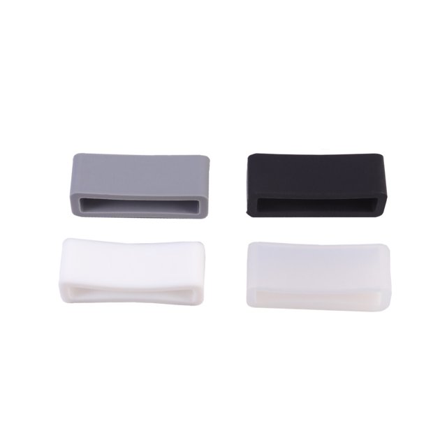 4pcs 20MM Watch Strap Ring Silicone Bezel Activity Ring Watch Accessories Watch Strap Retaining Watch Bezel Activity Buckle White Black Transparent Grey