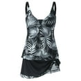 thumbnail image 2 of Otvok Womens Tankini Swimsuits Two Piece Tummy Control Bathing Suits V Neck Swimdress with Boyshorts Swimwear, 2 of 6