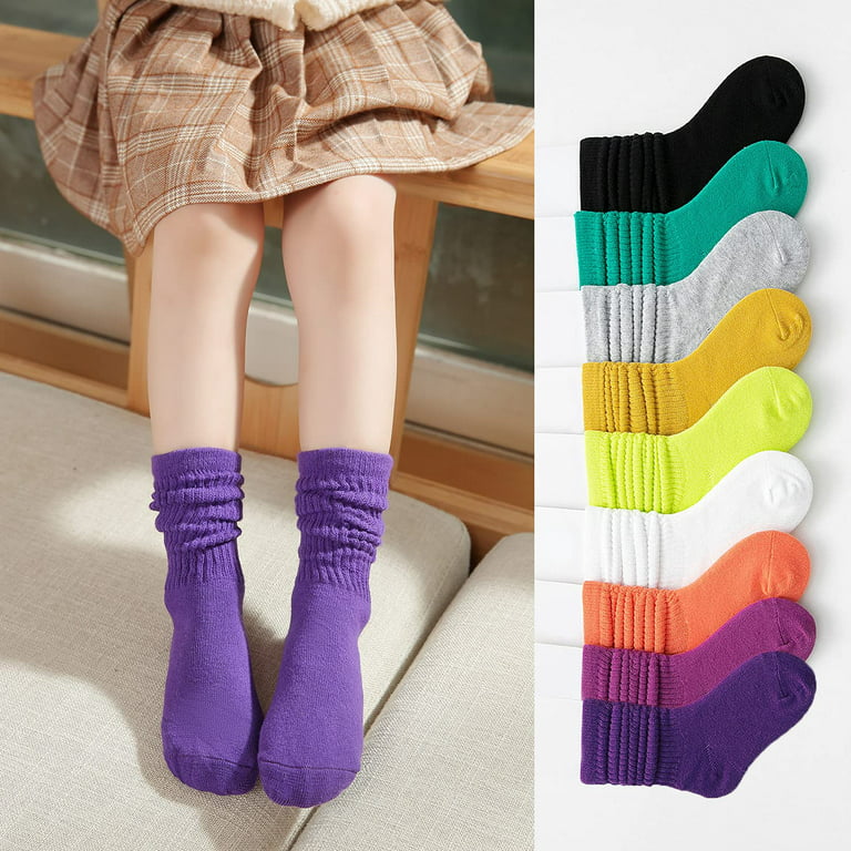 Mini Panda Little Girl's Socks, Girls Socks Cute,girls Crew Socks 9 Pairs  Pack