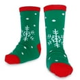 thumbnail image 5 of Christmas Fun Novelty Socks for Little Kids Girls Boys Toddlers Cotton Crew Socks 3-Pair (3-5 Years, Santa-Deer-Snowflake), 5 of 8